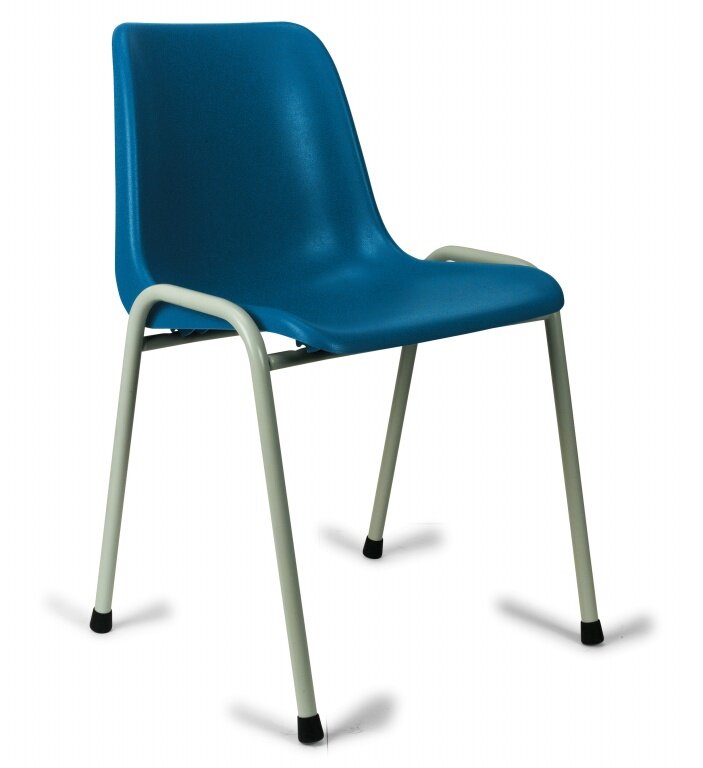 Kuipstoel kunststof blauw
