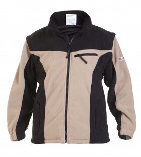 Fleecejack kleve khaki/zwart     XS