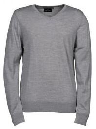 Henbury sweater v-neck light grey 4XL