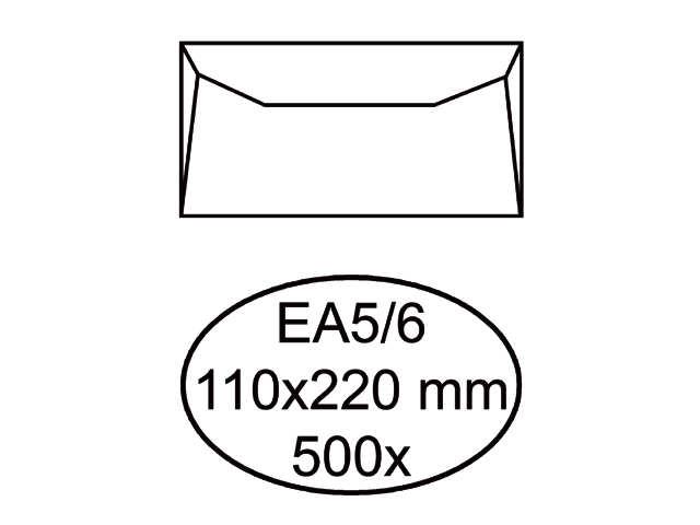 Envelop wit 110x220mm    (500)