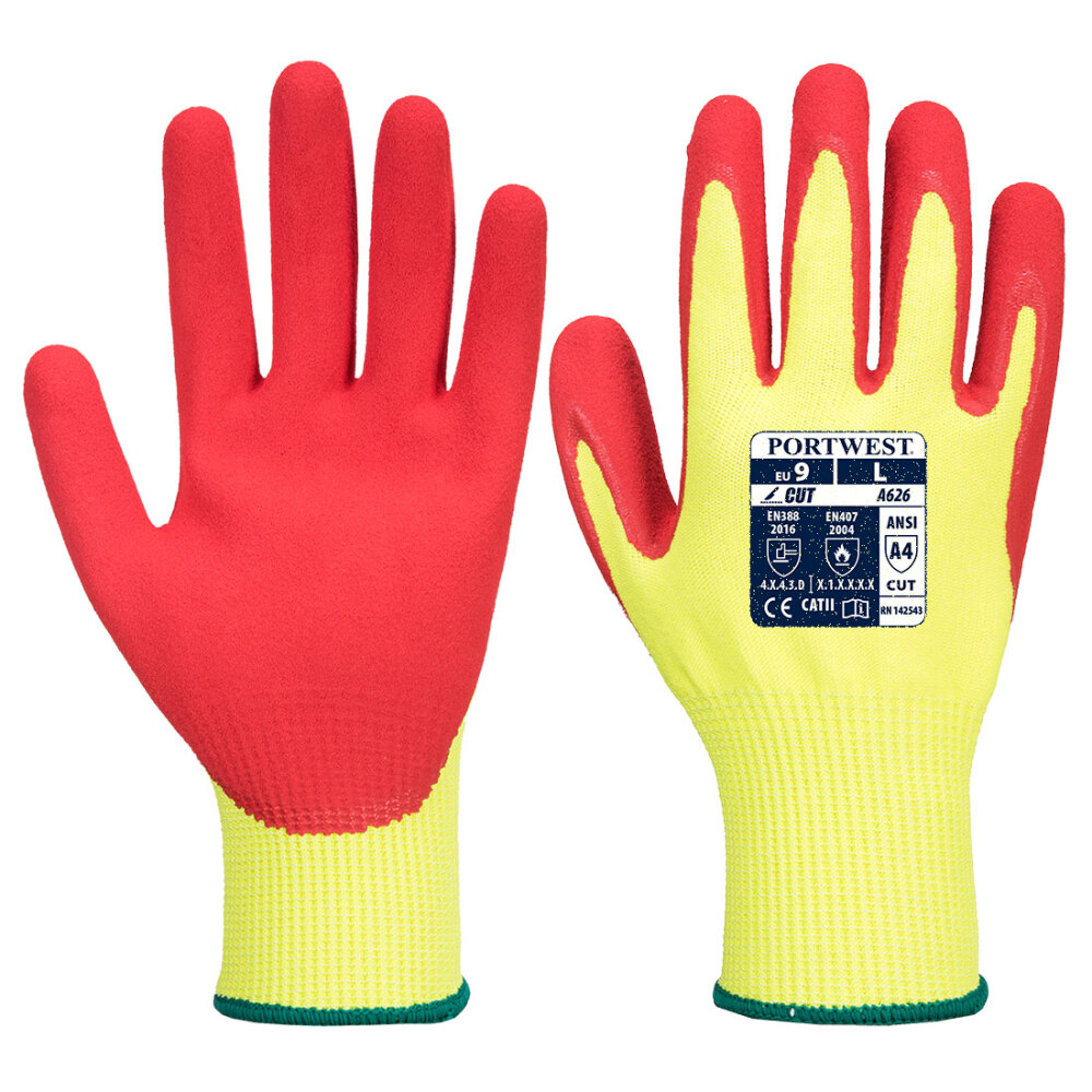 Port West handschoen a626 gl/rd 2XL