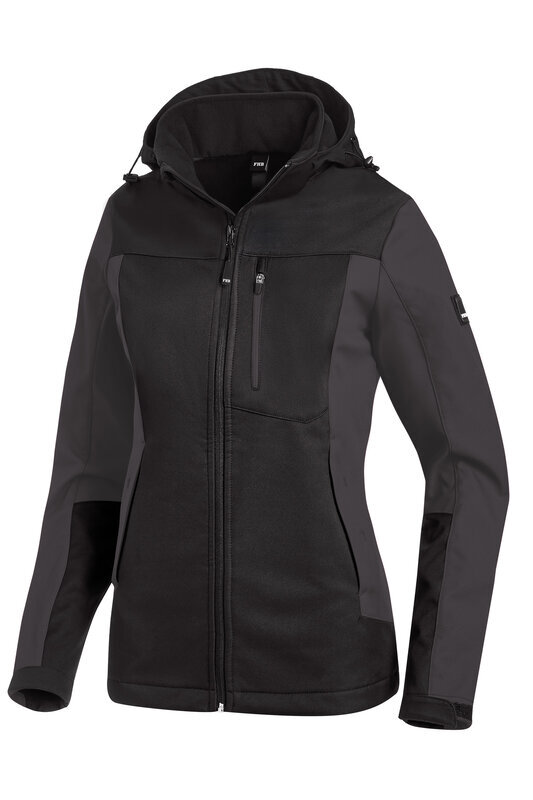 Fhb dames softshell julia antraciet/zwart M