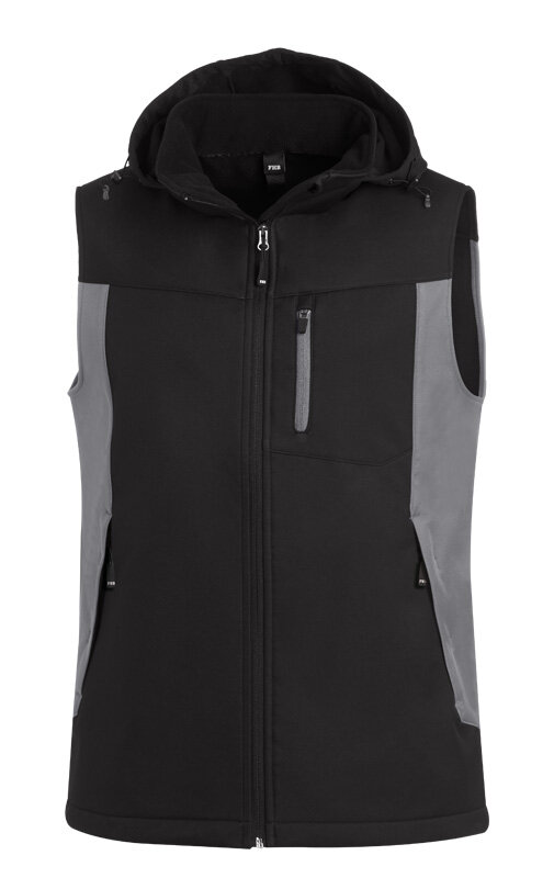 Fhb softshell vest justus grijs/zwart 5XL