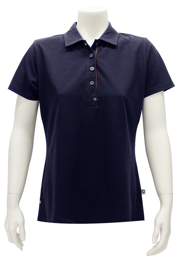 Triffic dames polo solid marine M