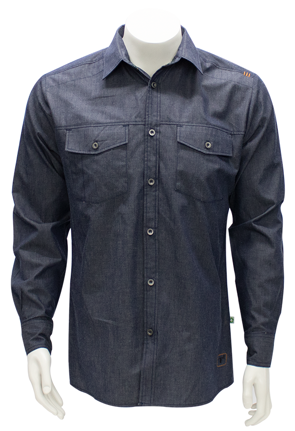 Triffic overhemd denim blauw L
