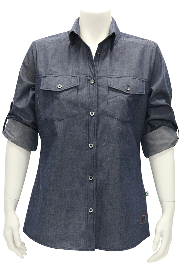 Triffic dames blouse denim bl. 3XL