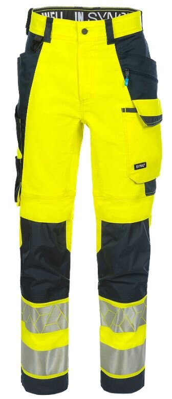 Synq broek Catchup fluor-oranje/m.blauw R46