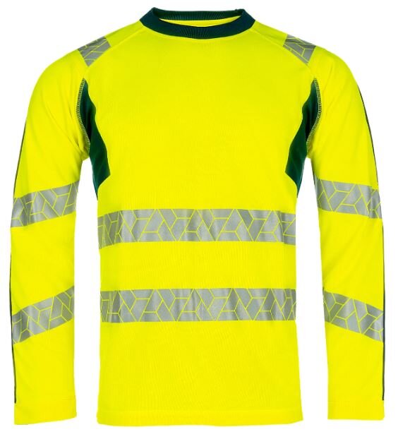 Synq t-shirt Littup fl. geel/marineblauw 2XL