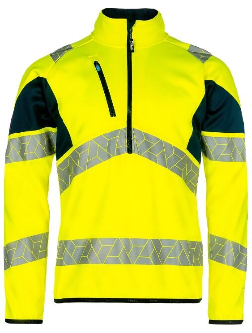 Synq sweatshirt Wellit fluor geel/m.blauw XL