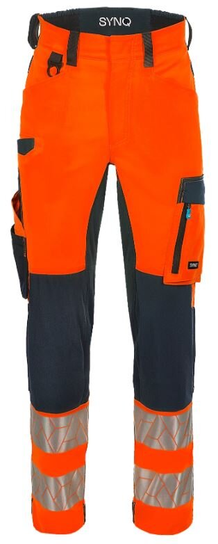 Synq broek Nopaque fl.oranje/marineblauw R52
