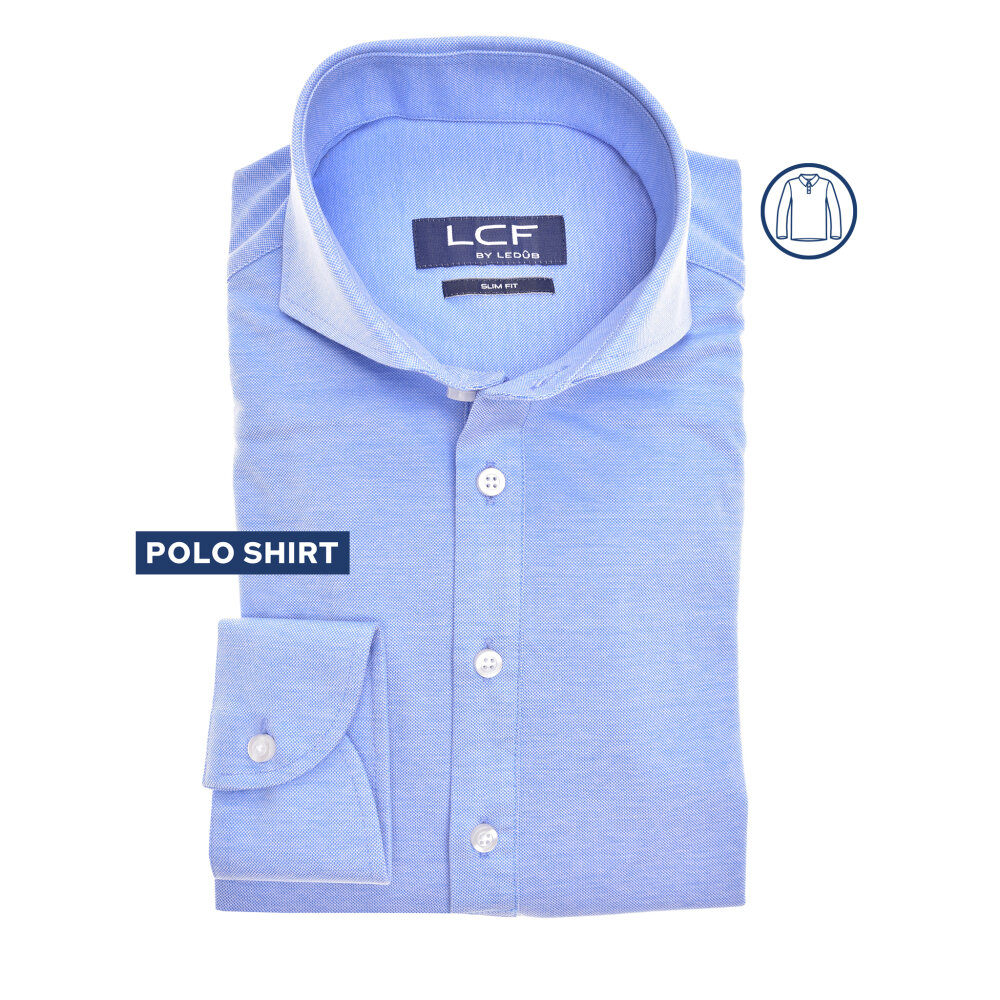Ledûb polo shirt middenblauw 46