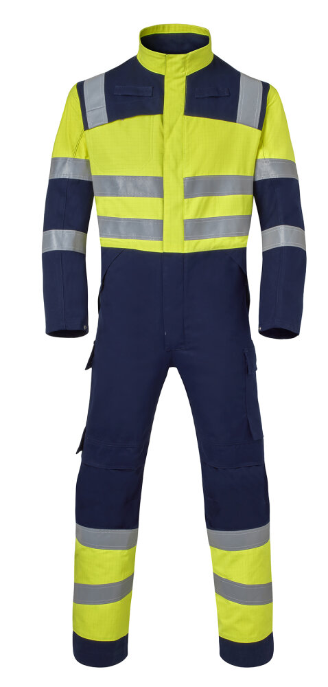 Havep overall 20437 marine/fluor geel 62