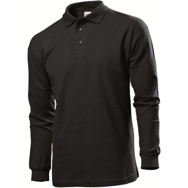 Stedman polo zwart lm           2el