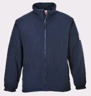 Fleecevest vlamvertr. blauw       L
