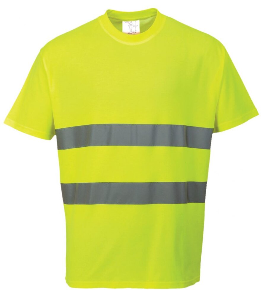 Portwest t-shirt geel reflectie   M