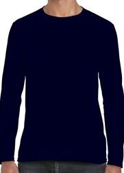 Gildan t-shirt navy lange mouw  2XL