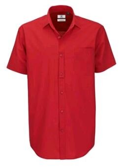 B&C overhemd heritage rood km     M