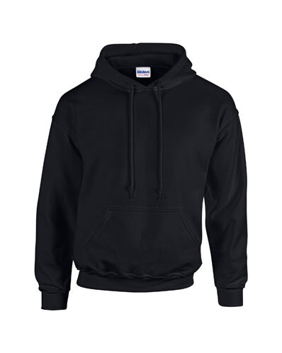 Gildan hooded sweater zwart       m