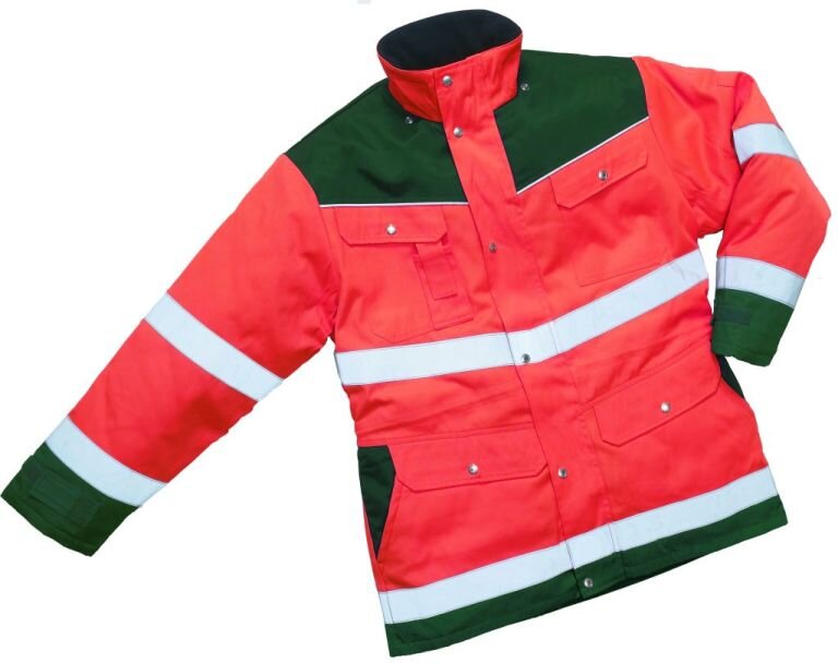 Parka en471 fluor-oranje/groen    s