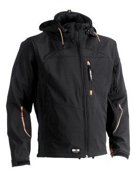 Poseidon jack soft shell zwart    s