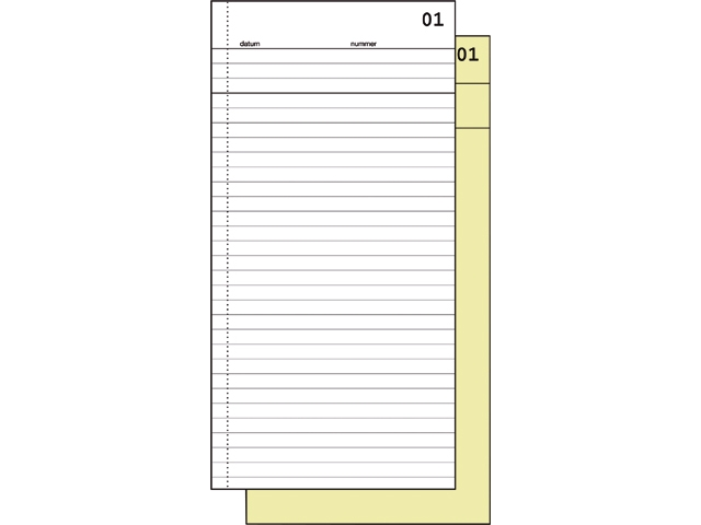 commissieboek sigel expres 210x105mm 50x2vel