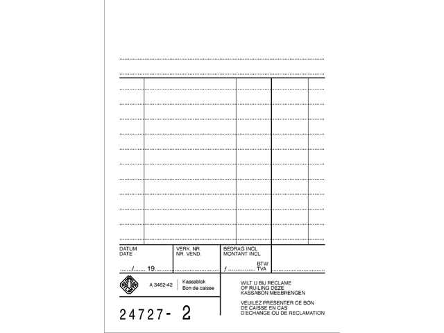 kassablok a3464-42 142x100mm 50x2vel