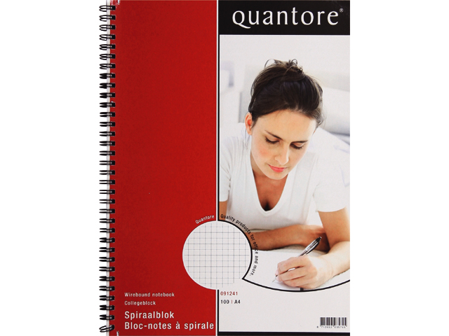 Schrijfblok buro1 a4 ruit 5mm spiraal
