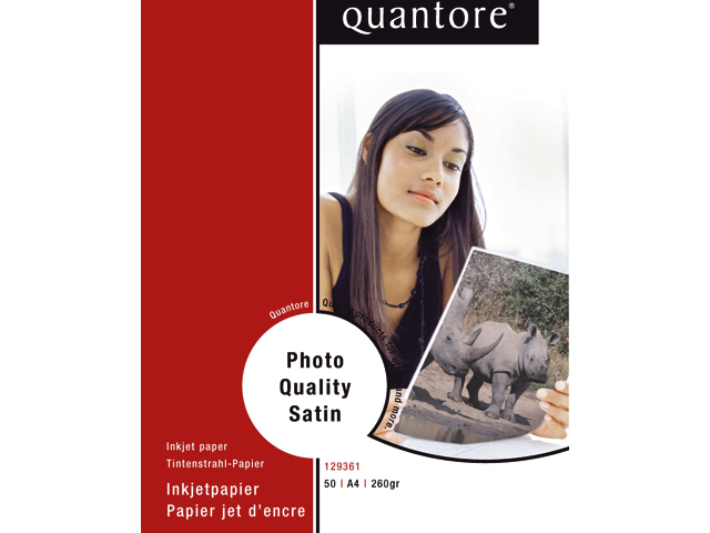Fotopapier Quantore A4 satijn 50 vel 230gr