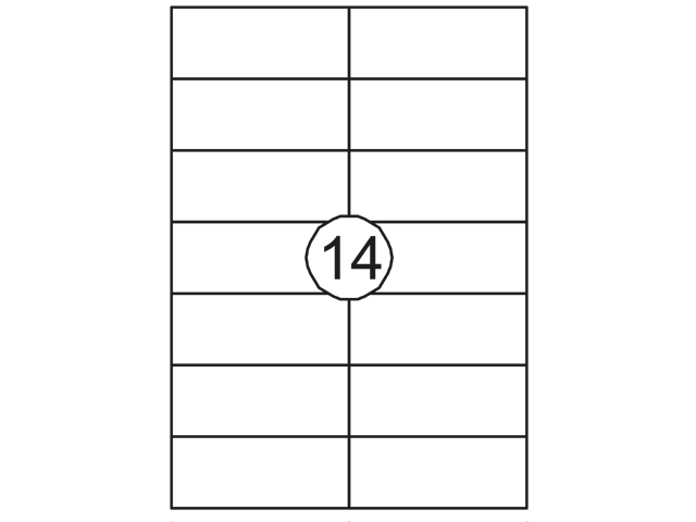 Etiket Quantore 105x42.4mm 1400 stuks