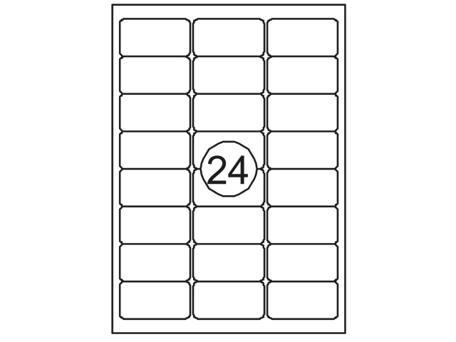 Etiket Quantore 63.5x33.9mm 2400 stuks