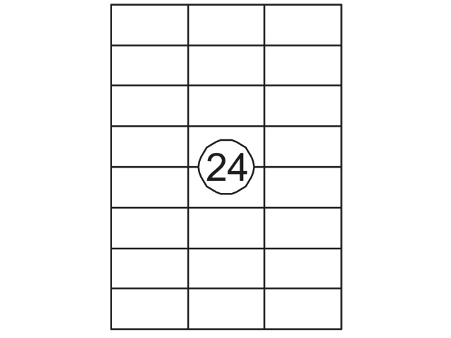 Etiket Quantore 70x37mm 2400stuks
