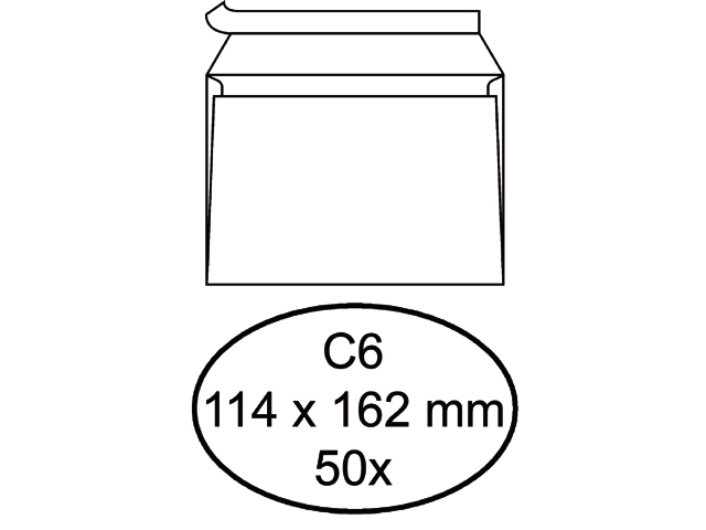 Envelop Quantore bank C6 114x162mm 50 stuks