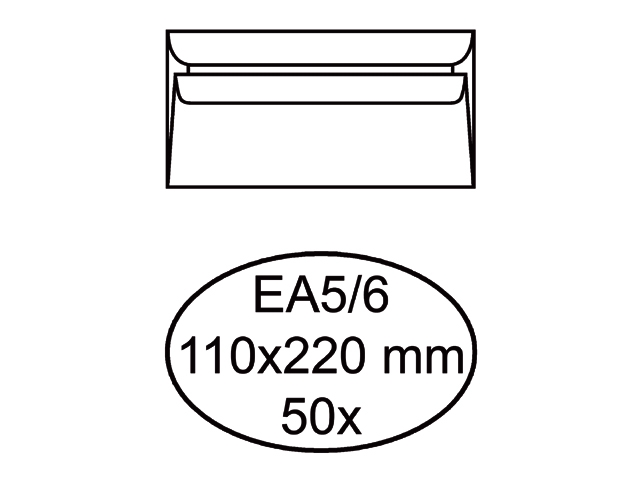 Envelop Quantore bank EA5/6 110x220mm 50 st.