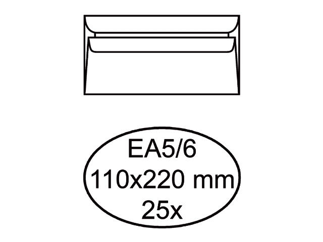 Envelop Quantore bank EA5/6 110x220mm 25 st.