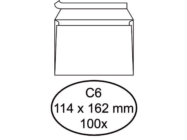 Envelop Quantore bank C6 114x162mm 100 st.