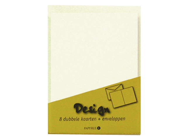 dubbele kaart+envelop papyrus c6 wit