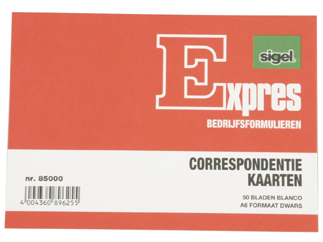 correspondentiekaart sigel expres a6 ivoorkar