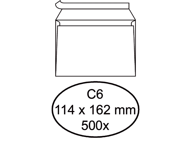 Envelop bank c6 114x162 80gr  (500)