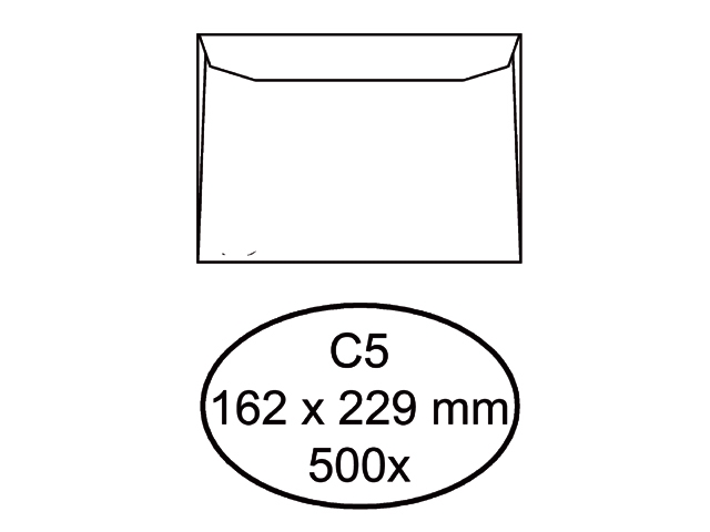 Envelop Quantore bank C5 162x229mm wit 500st.
