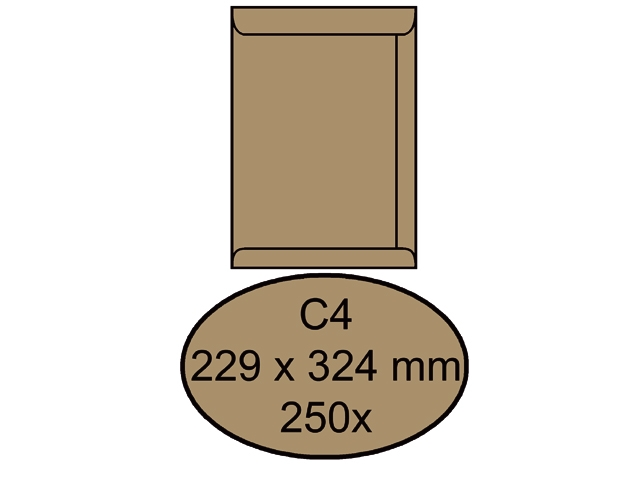 Envelop Quantore akte C4 229x324mm bruinkraft