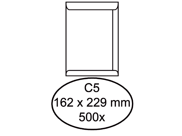 Envelop Quantore akte C5 162x229mm wit 500 st
