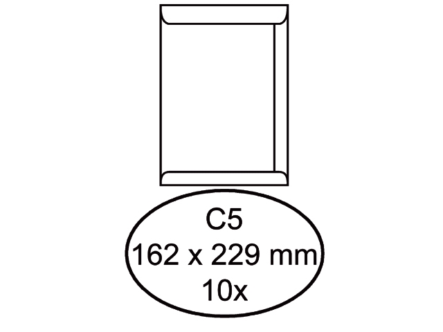 envelop hermes akte c5 162x229 100gr 10st wit