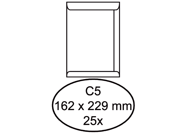 envelop hermes akte c5 162x229 100gr 25st wit