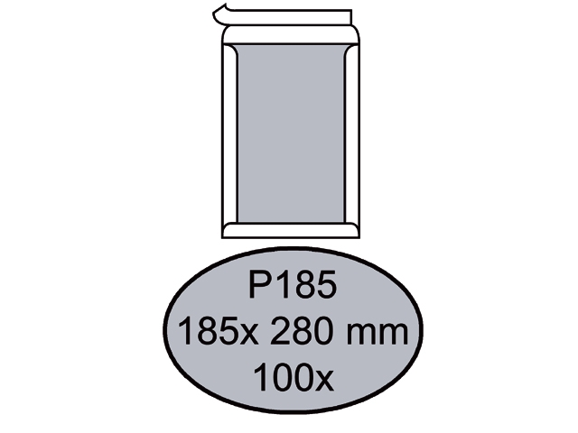 Envelop Quantore bordrug P185 185x280mm