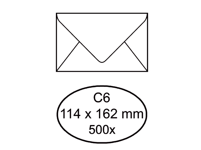 Envelop bank 114x162mm 70gr wit