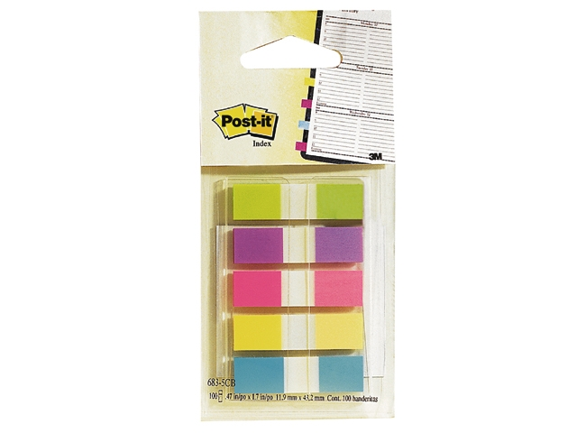 Indextabs 3m post-it 6835cb split flags ass