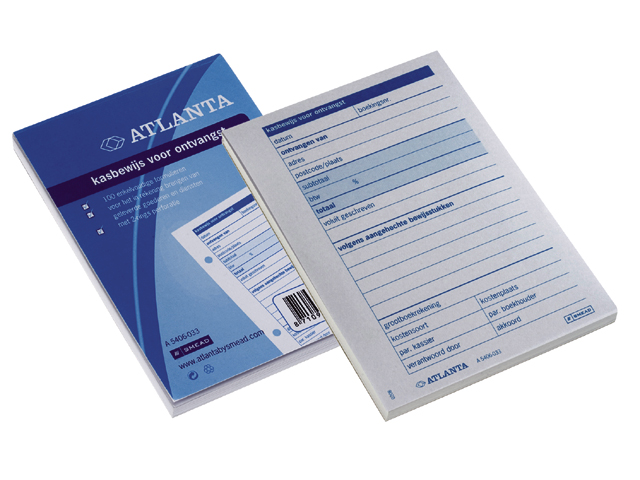 kasbewijs a5406-033 ontvangst a6 100vel