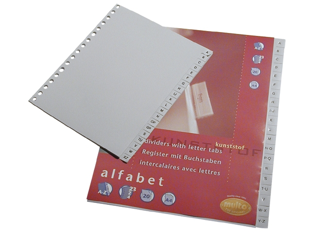 Tabbladen multo a5 17r pp a-z grijs
