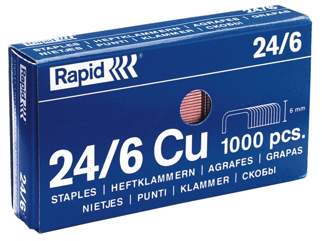 Nieten rapid blue 24/6 koper (5000)