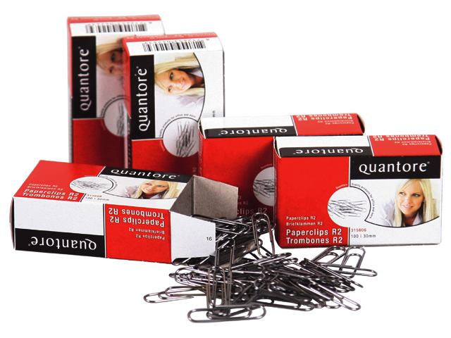 Paperclip Quantore R2 32mm kort 100 stuks